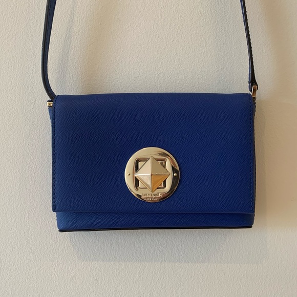kate spade Handbags - Kate Spade - Leather- mini Royal blue crossbody purse